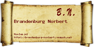 Brandenburg Norbert névjegykártya