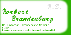 norbert brandenburg business card